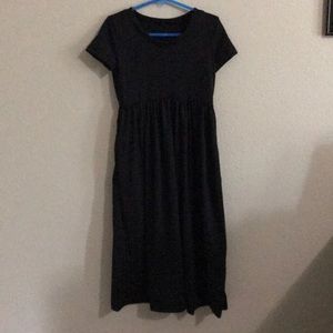 Black Maxi Dress with Pockets.